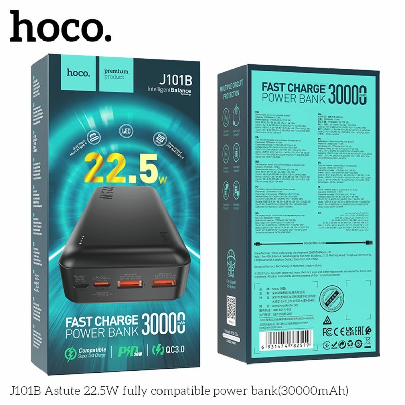 Power Bank Hoco J101B Astute 22.5W 30000mAh